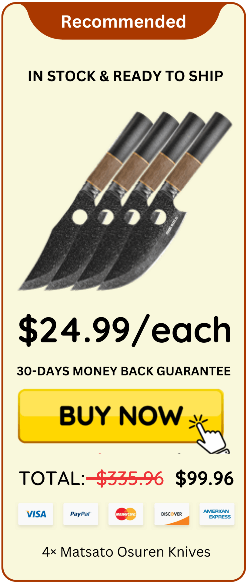 Matsato Osuren Chef Knife offer package price 